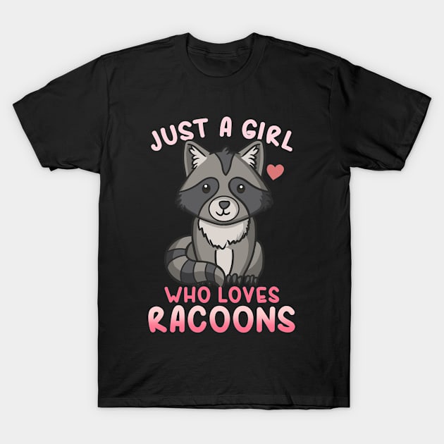 Raccoon Kawaii Raccoon Lover T-Shirt by CreativeGiftShop